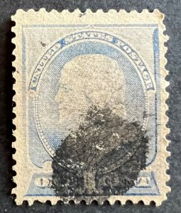 Scott#: 212 - Benjamin Franklin 1¢ 1887 single used stamp - Lot 12