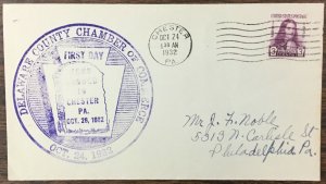 724 Magenta rubber-stamped William Penn FDC 1932