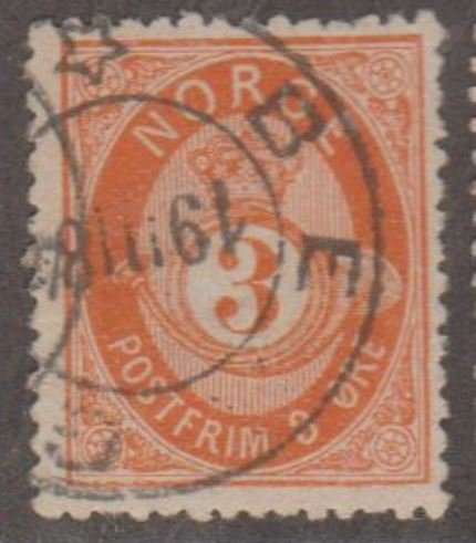 Norway Scott #38a Stamp - Used Single