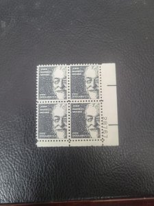 US SC# 1295, plate block, MNH, very well centered