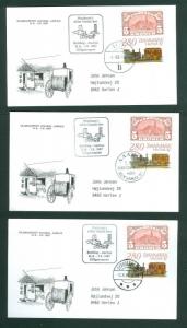 Denmark. 3 Covers 1987. Mail Coach Kolding-Aarhus.  Spc. Cancel. 2.80 Kr Train