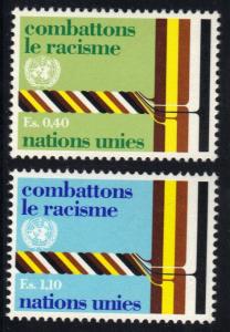 United Nations Geneva  #69-70  MNH  1977  combat racism