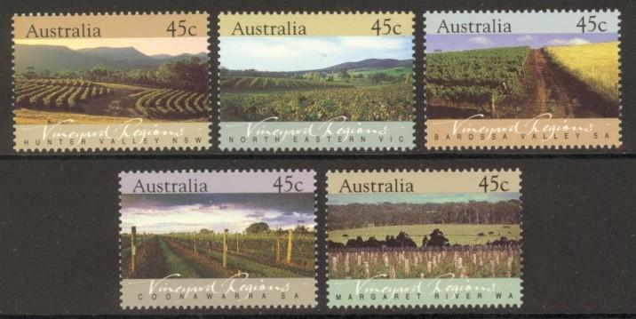 Australia Sc# 1262-6 MNH Vineyard Regions