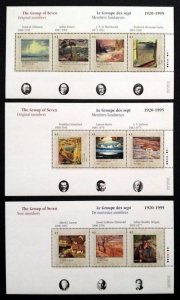 CANADA 1995 -  Painting Group of Seven -  MNH sheets  #1559-1561