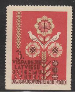 Latvian Exile Group Poster Stamp Cleveland 1963