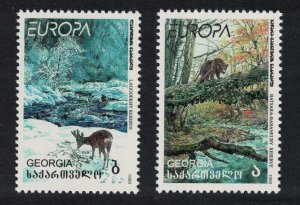 Georgia Brown Bear Chamois Animals National Parks Europa CEPT 2v 1999 MNH