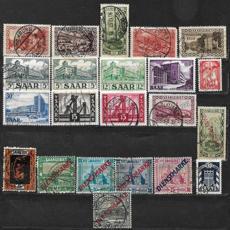 COLLECTION LOT OF 22 GERMANY  SAAR 1922+ STAMPS CLEARANCE