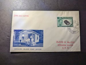 1951 Pitcairn Islands Souvenir First Day Cove FDC Floyd H McCoy