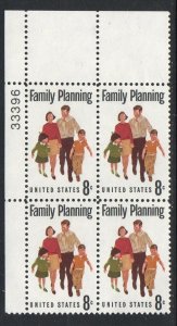 ALLYS US Plate Block Scott #1455 8c Family Planning [4] MNH OG F/VF [STK]