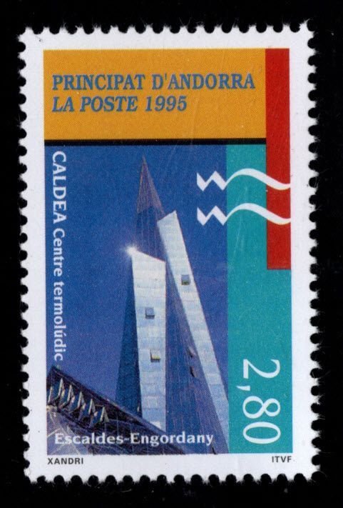 French Andorra Scott 451 MNH**  Caldea Health Spa stamp