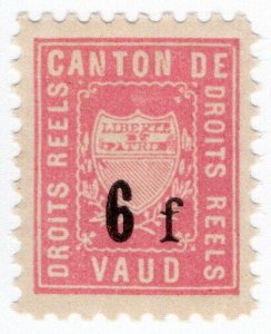 (I.B) Switzerland Revenue : Local Duty Stamp 6Fr (Vaud)