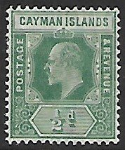 Cayman Islands # 21 - King Edward VII - unused - HR.....(BR17)