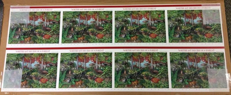 3899 N.E.Deciduous Forest, uncut press sheet of 80 37¢ stamps, 2005, $29.60 face