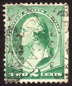 1887, US 2c, Washington, Used, Sc 213