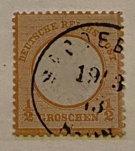 [AG] Germany 1872 Sc #3 Mi 3 USED Small Shield Mi-CV 59$