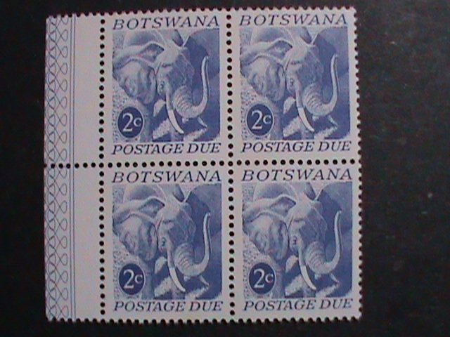 BOTSWANA STAMP   WILD ANIMAL ELEPHANTS MNH STAMP SET BLOCK OF 4. SCOTT UNLISTED