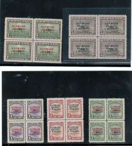 Greenland #19 - #27 Extra Fine Never Hinged Set In Blocks