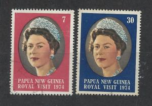 PAPAU NEW GUINEA SC# 397-8 VF U 1974