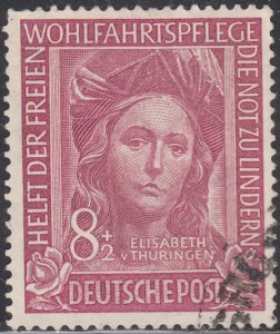 Germany 1949 used Sc #B310 8pf + 2pf St Elisabeth