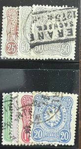 Germany, 1875, SC 29-35,  Used, VF, Complete Set