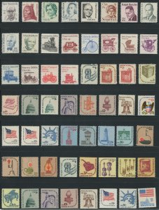 USA Modern Mint nh Definitives Collection incl high values - 219 different