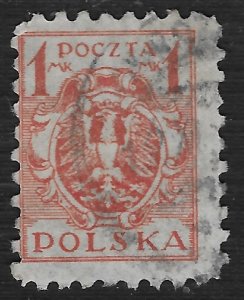 Poland #149 1m Eagle & Fasces, Symbolical of United Poland