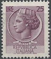 Italy 998G (used) 25 lire Italia (1968)