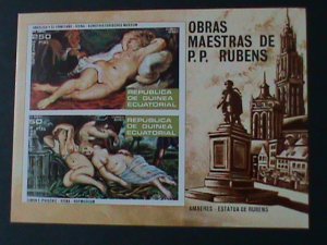 ​EQUARTORIAL GUINEA-FAMOUS NUDE ART PAINTING-PETER PAUL RUBENS -MNH -IMPERFS/S