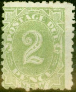 New South Wales 1891 2d Green SGD3 Fine Mtd Mint