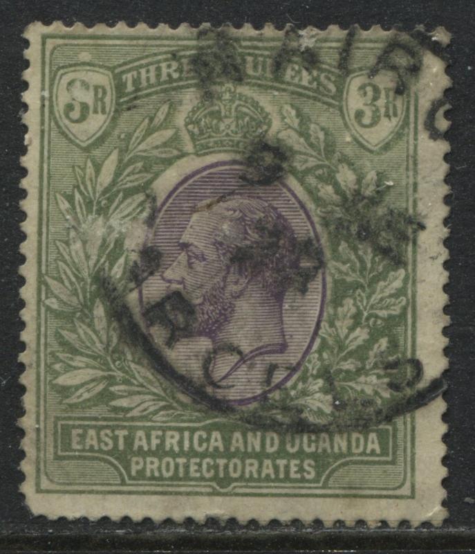 East Africa & Uganda KGV 1912 3 rupees purple & green used