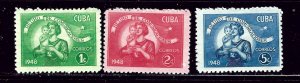 Cuba 415-17 MH 1948 set