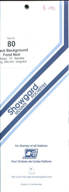 Showgard Strip Mounts Size 80 = 80mm Fresh New Stock Unopened 10 Strips