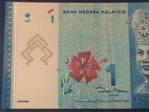 MALAYSIA-2010-24 KARAT GOLD REPLICA $1 RINGGIT BANK NOTE-WITH CERIFICATE VF