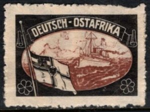1920 Germany Propaganda Poster Stamp Mourning Label East Afrika Lost Colony