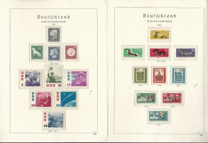 Germany DDR Stamp Collection on 24 Hingless Lighthouse Pages, 1959-63, JFZ