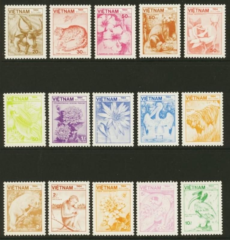 Vietnam Sc# 1464-78 MNH Flora & Fauna