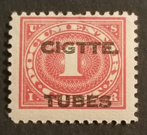 US Scott RH1 CIGARETTE TUBES 1919 REVENUE Stamp MH OG Mint Unused z6826