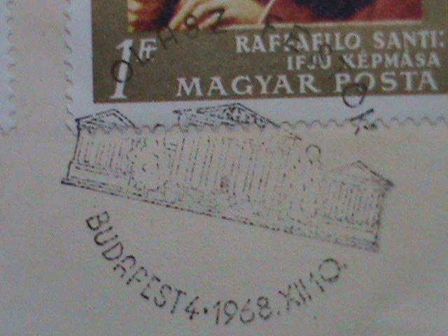 HUNGARY 1968 FDC FAMOUS PAINTING FROM MUSIUM OF FINE ARTS, BUDAPEST MNH VF