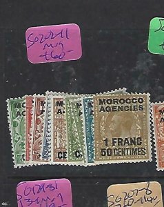 MOROCCO AGENCIES  (P2908B)  KGV  SG  202-211   MOG