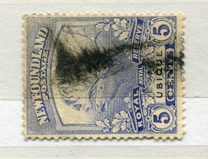 CANADA NEWFOUNDLAND; 1919 early Caribou issue fine used 5c. value