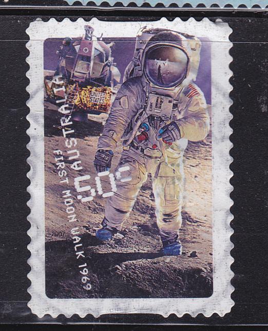 Australia 2007 50 yrs in Space First Moon Walk 50c used 
