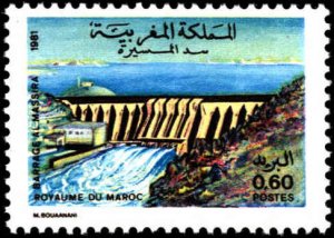 Morocco #504, Complete Set, 1981, Dams, Never Hinged