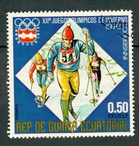 Equatorial Guinea Innsbruck Winter Olympics used CTO single