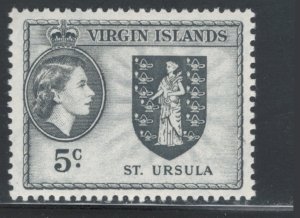 Virgin Islands 1956 Queen Elizabeth II & St Ursula 5c Scott # 120 MH