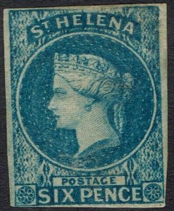 ST HELENA 1856 QV 6D IMPERF 