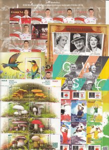 Poland 2014 MNH Complete Year set 47 stamps + 16 Souvenir sheets