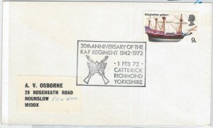 66416 - GREAT BRITAIN - POSTAL HISTORY - SPECIAL POSTMARK on COVER  1972   RAF 