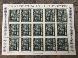 LIECHTENSTEIN #697 to 700 Sheet of 15 stamps Mint NH ˆ Trees 1980