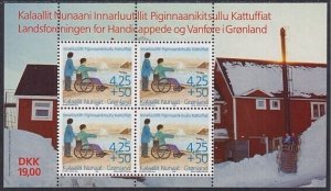 Sc# B21a Greenland 1996 Handicapped & Disabled S/S Souvenir sheet MNH CV $10.00 