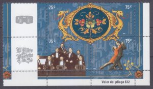 2000 Argentina 2618-2621VB+Tab Music -Cultural Heritage of Buenos Aires 10,00 €